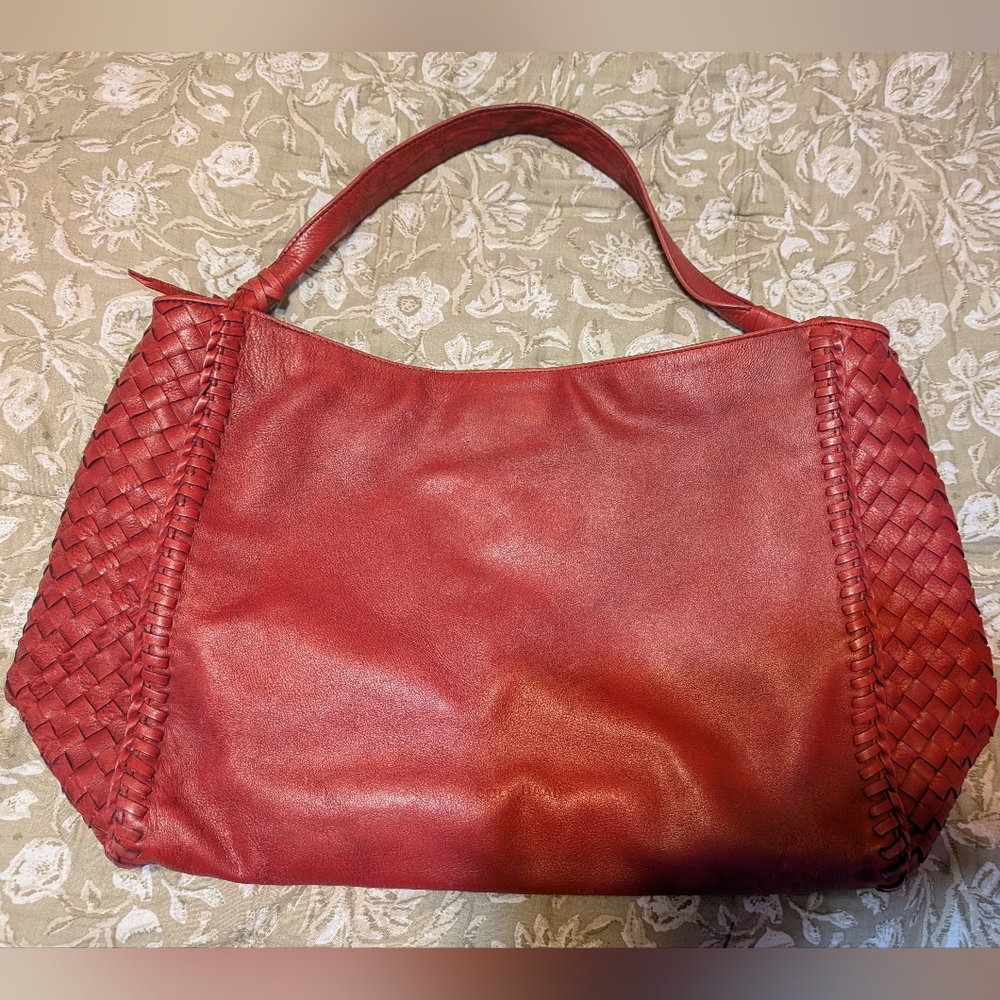 Cole Haan Hobo Bag Red Leather